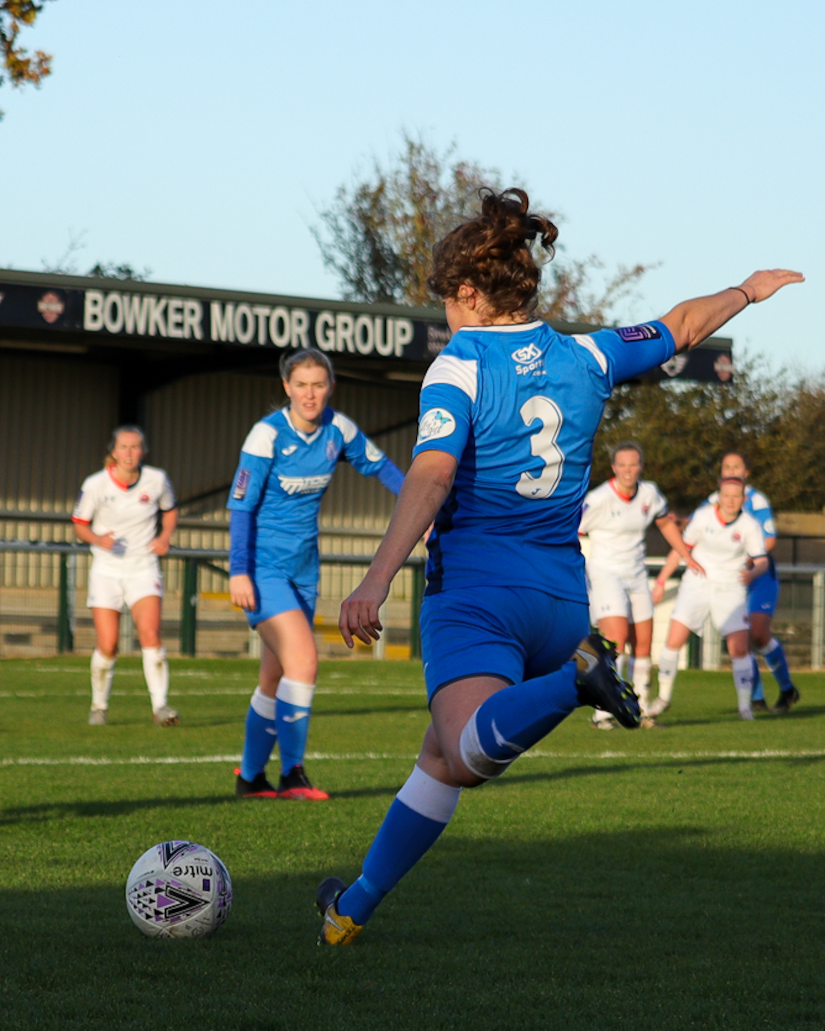 Simes strikes the ball against Fylde